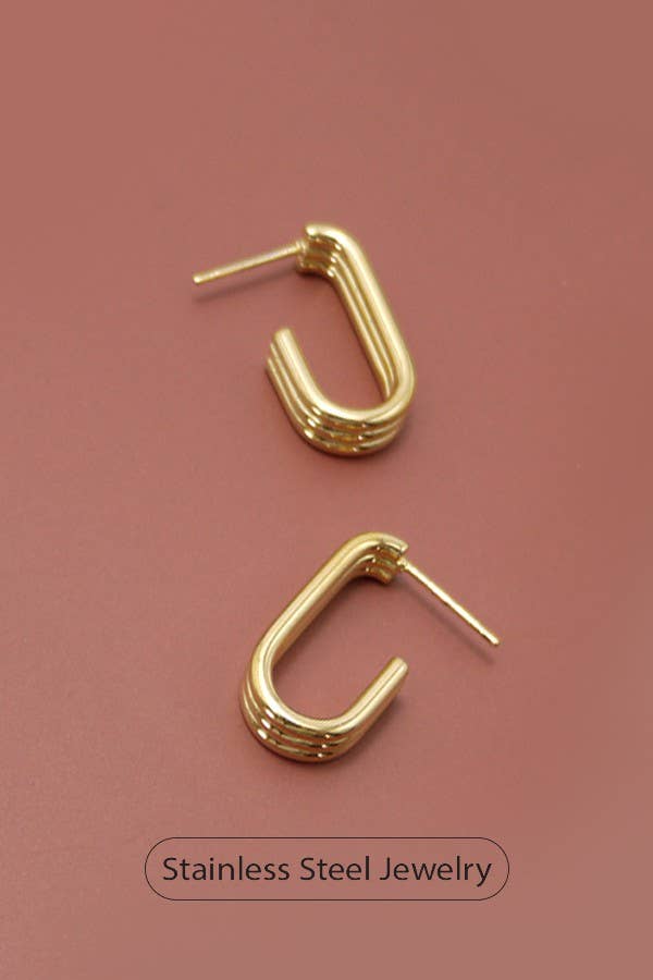 18K STAINLESS STEEL TARNISH FREE HUGGIE HOOPS