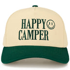 HAPPY CAMPER Embroidered Two Tone Trucker Hat