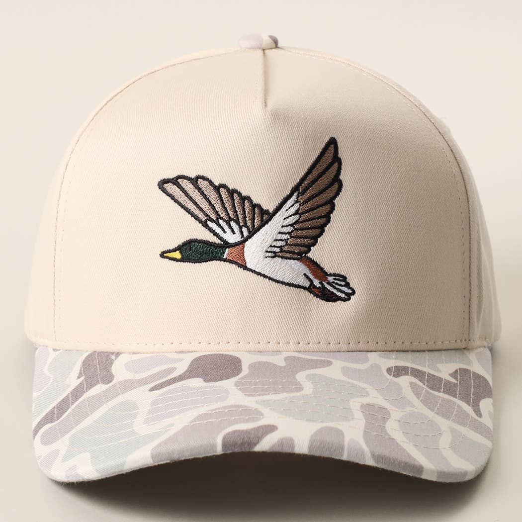 Mallard Embroidered Camo Brim Trucker Hat