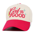 GOD IS GOOD Message Embroidered Baseball Cap