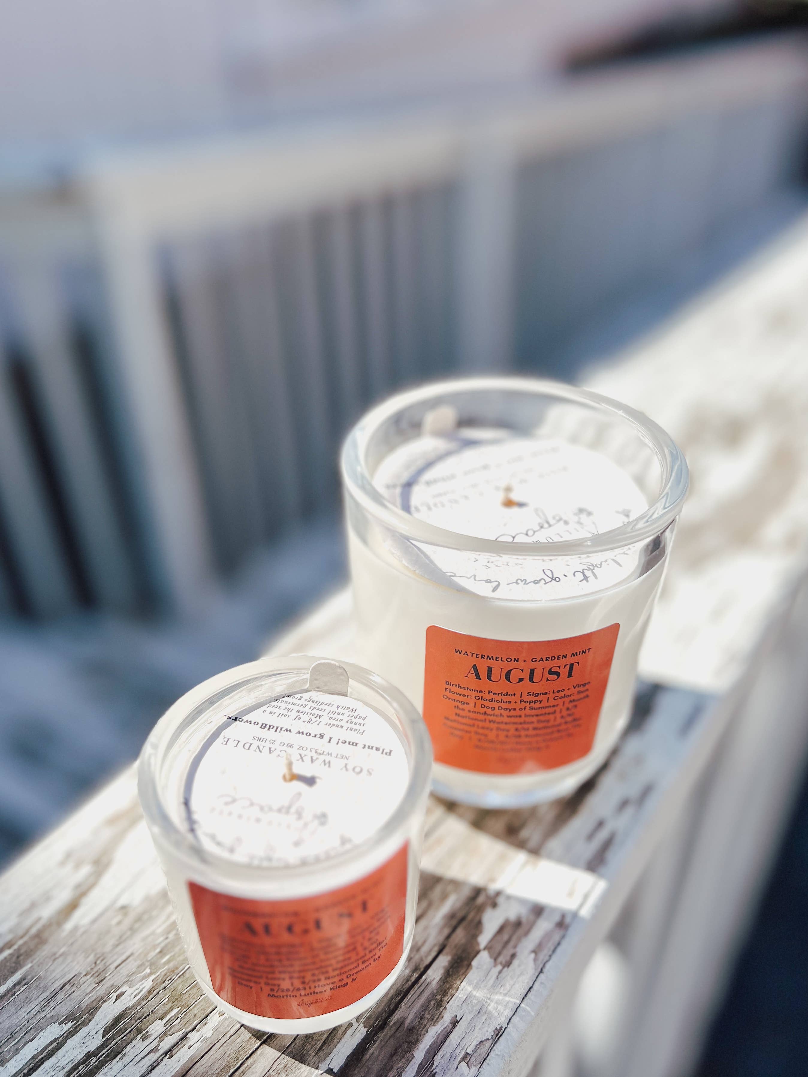 August Birthday Month Candle