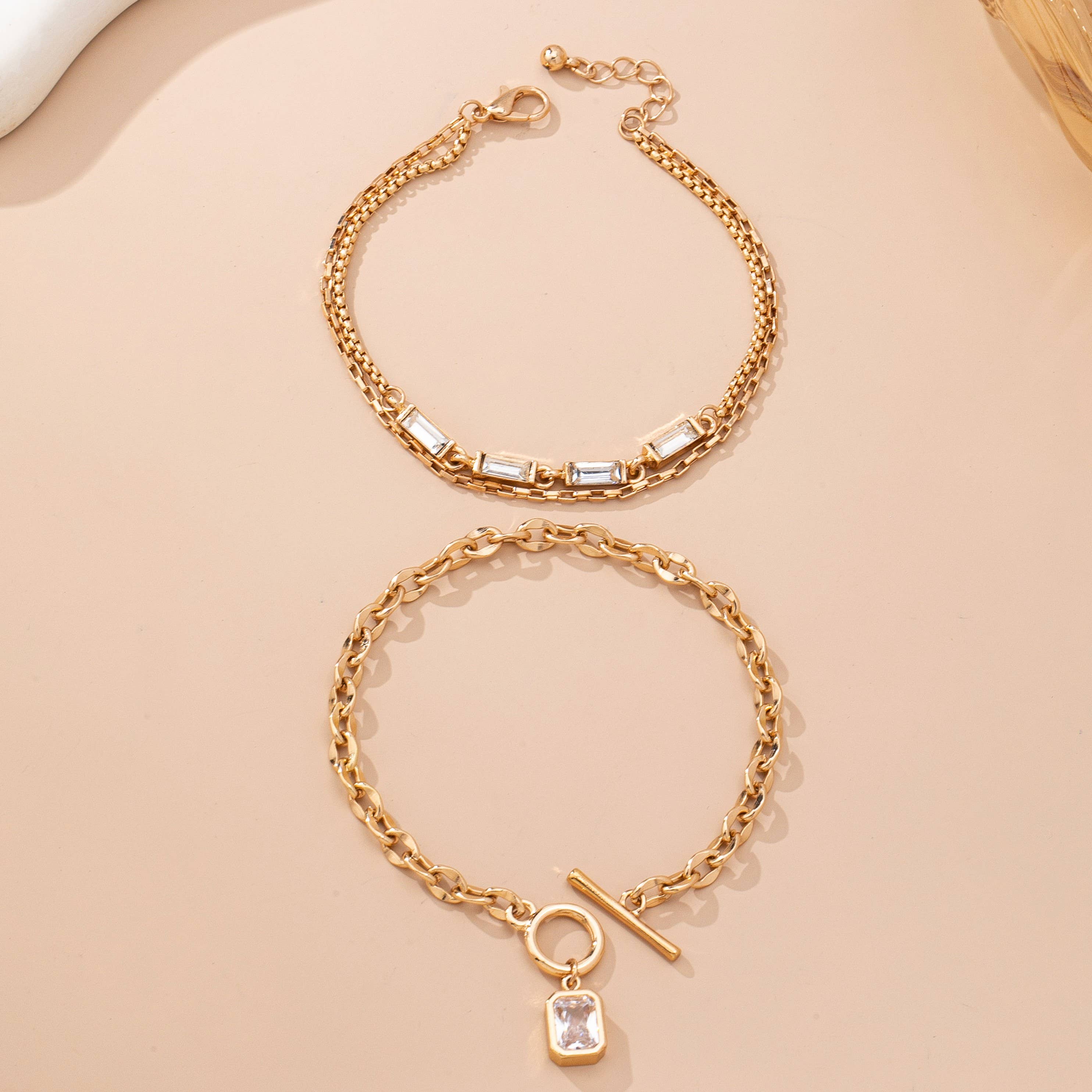 Multi Baguette Crystals & Toggle Clasp