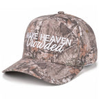 MAKE HEAVEN CROWDED Camo Embroidered Trucker Hat