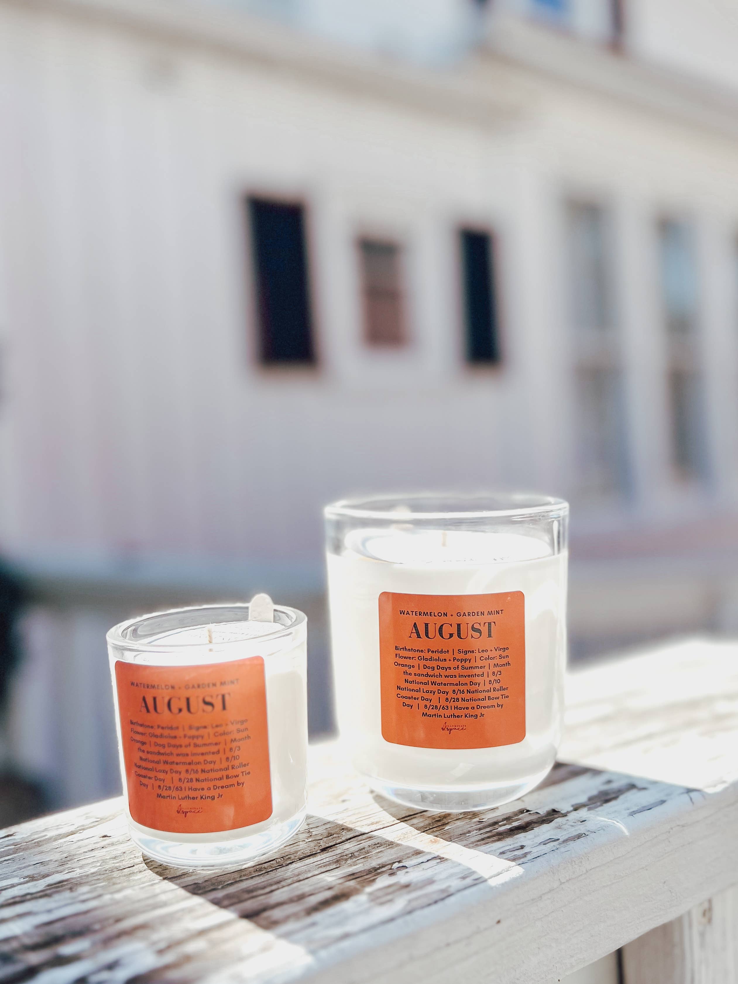 August Birthday Month Candle