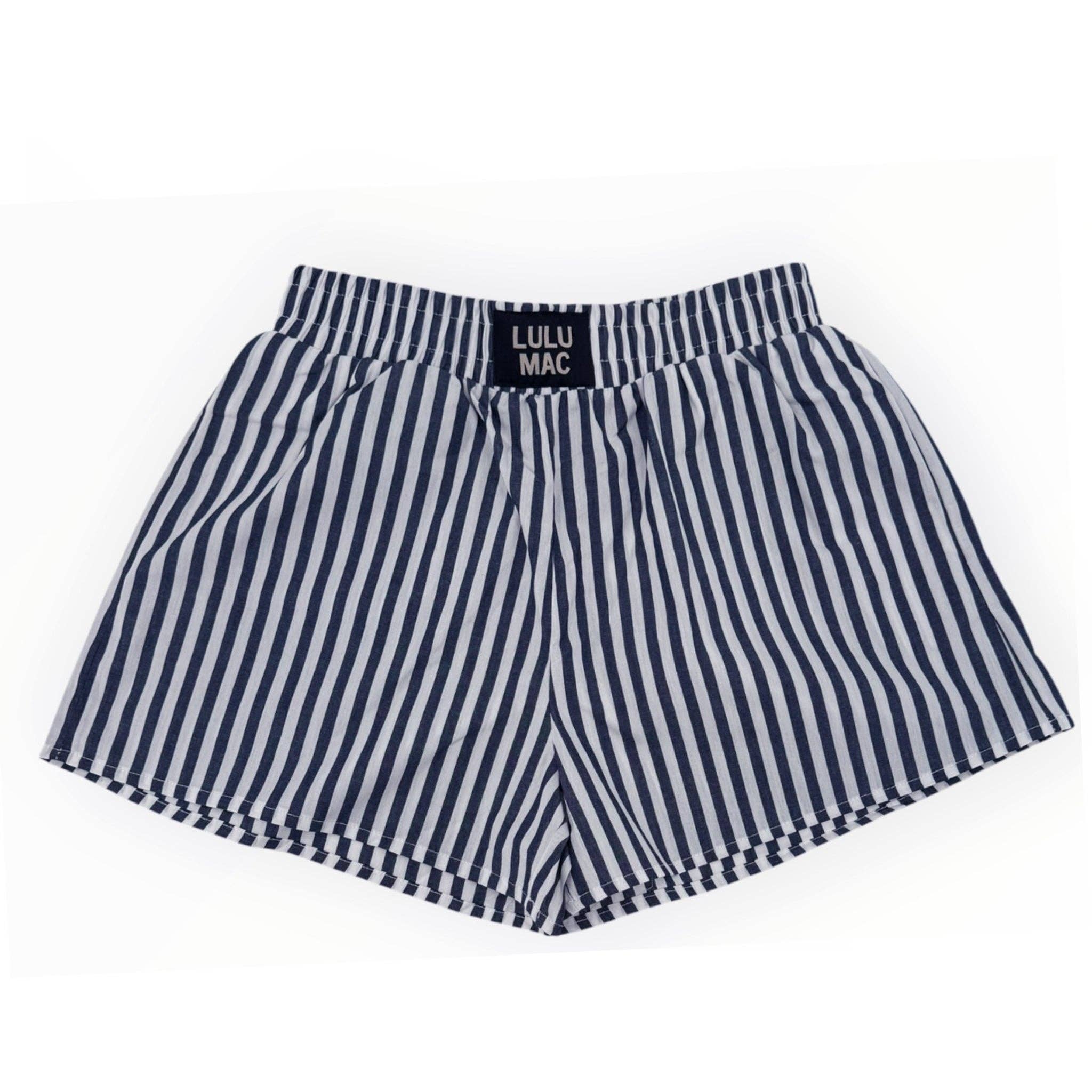 LULU MAC NAVY STRIPED BOXER SHORT