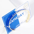 Gold Dipped GAMEDAY Message Enamel Cuff Bracelet