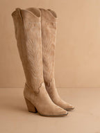 The Bronco Knee High Boots -Almond