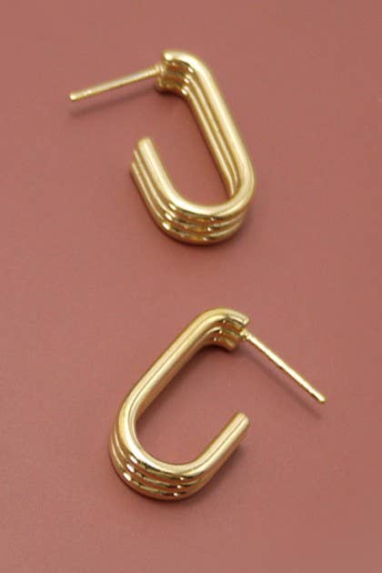18K STAINLESS STEEL TARNISH FREE HUGGIE HOOPS