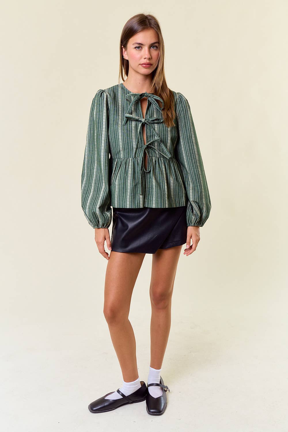 Corduroy Peplum Blouse