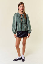 Corduroy Peplum Blouse