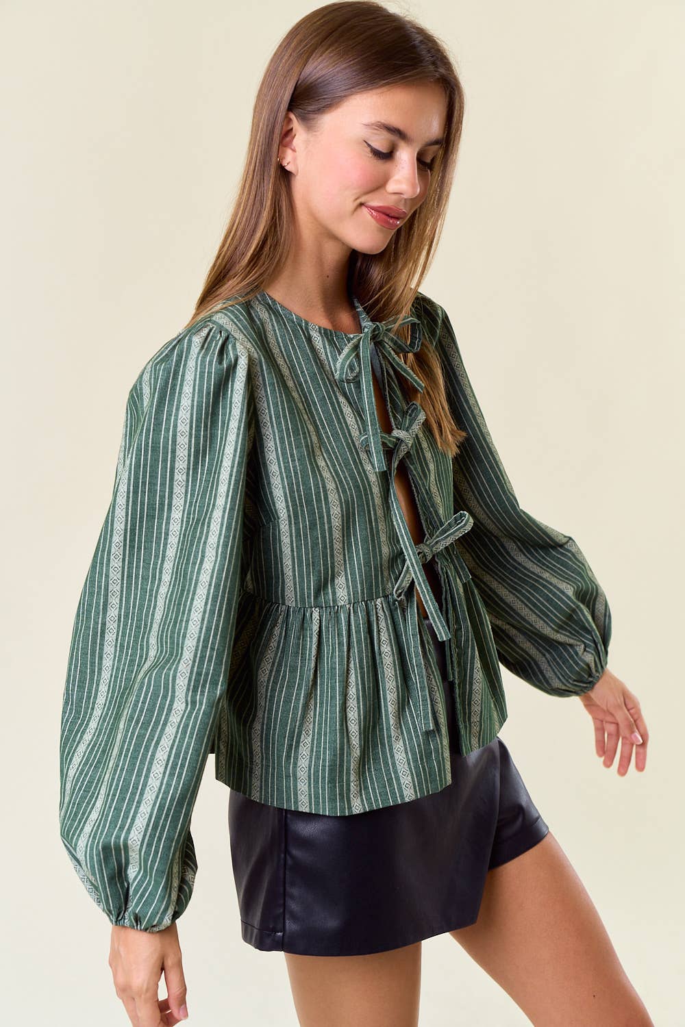 Corduroy Peplum Blouse