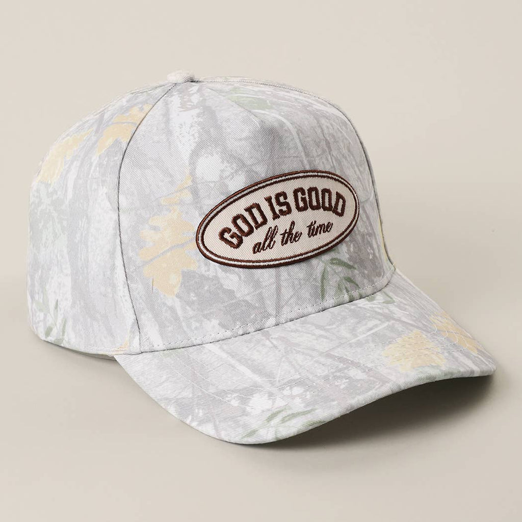 GOD IS GOOD Patch Camo Baseball Cap