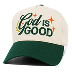 GOD IS GOOD Message Embroidered Baseball Cap