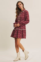 CAPTURES THE MAGIC ELEGANT MINI DRESS WITH SCALLOP LACE