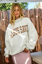 JESUS SAVES Reversible Mock Neck