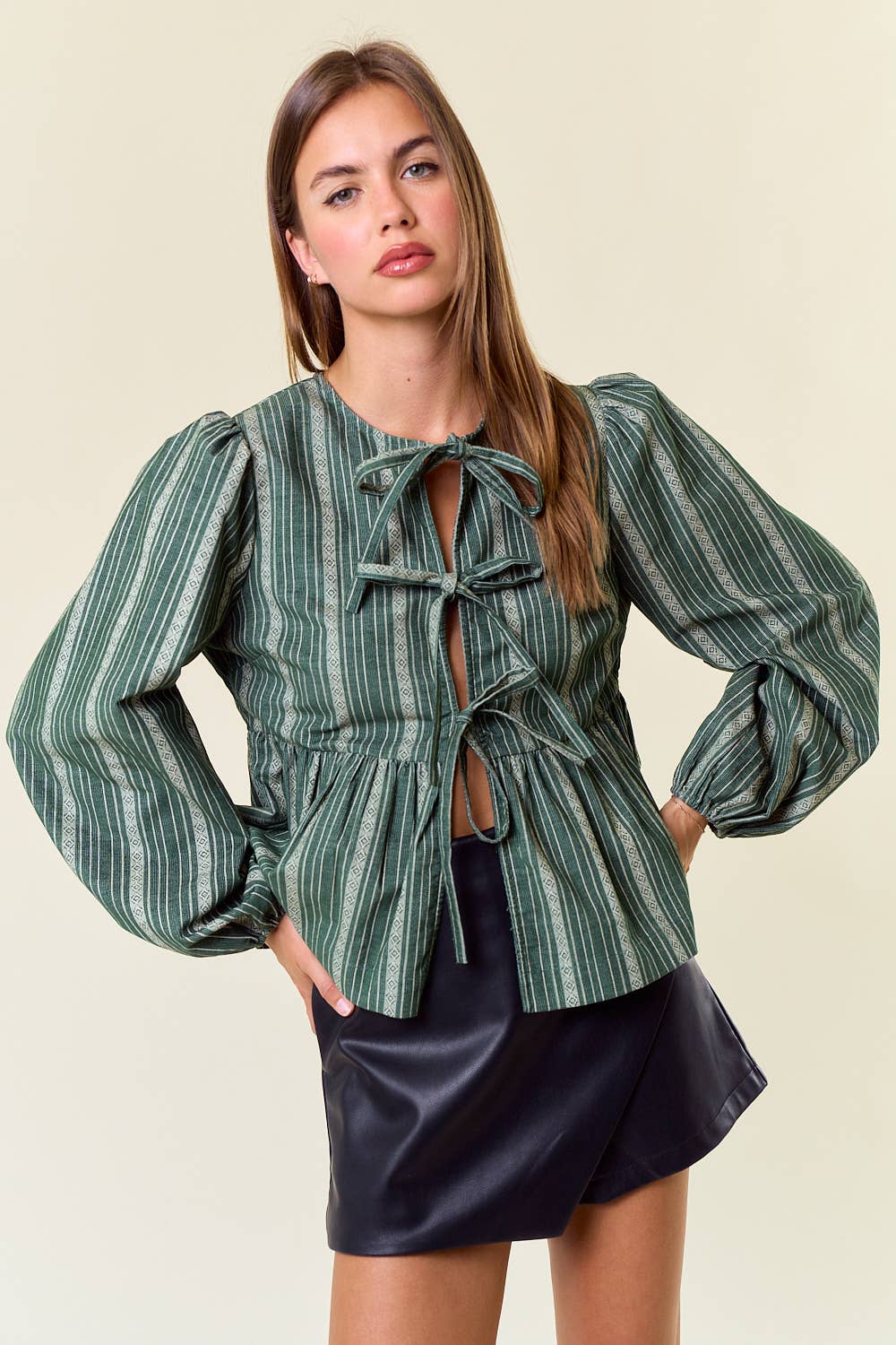 Corduroy Peplum Blouse